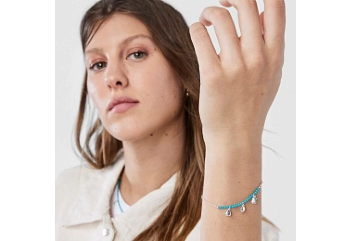 SILVER BRACELET DYE CALCITE
