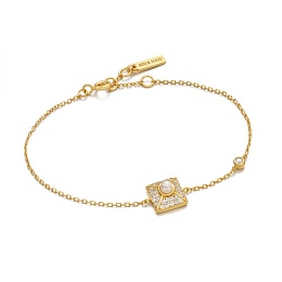 Gold Pearl Pave Bracelet