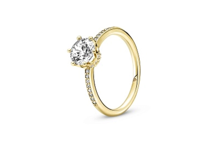 Crown Pandora Shine ring with clear cubic zirconia /168289C01-56