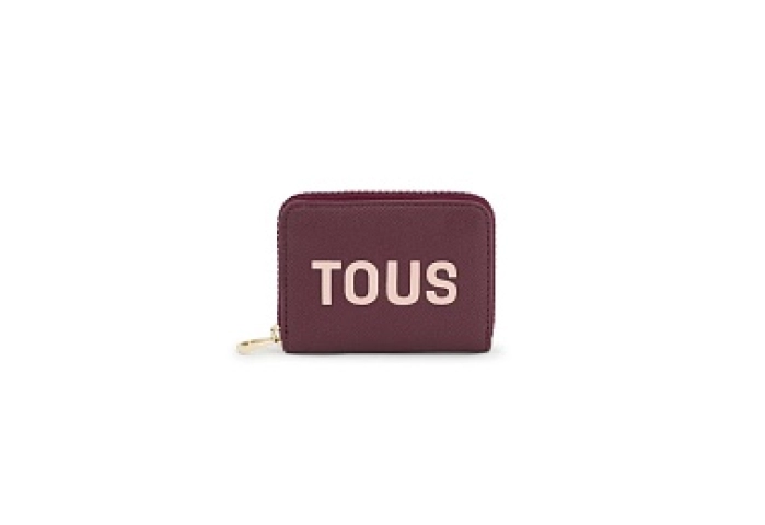 PU.COT,COINPURSE M.T HALFMOON BURGUNDY