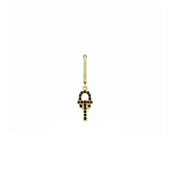 18KT GOLD 1 EARRING 8.4MM SPINELS