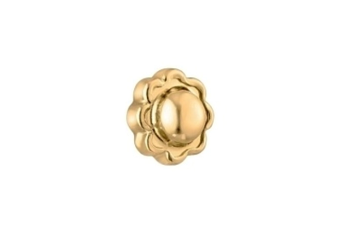 18KT GOLD SCREW CLOSURE /SILICONE INSIDE