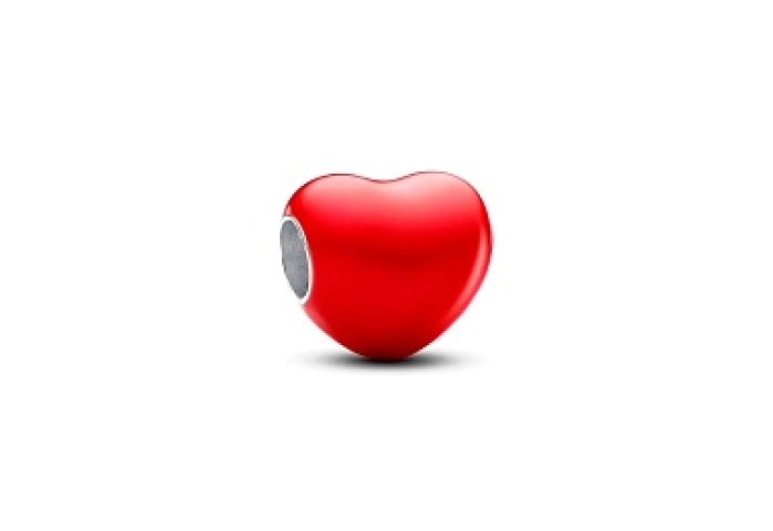 Heart sterling silver charm with color changing re