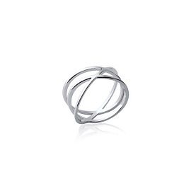 RINGPLATEDSILVER 925 RHODIUM