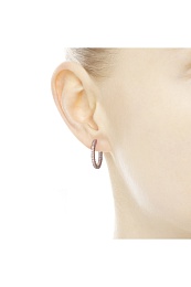 PANDORA Rose hoop earrings with clear cubic zircon