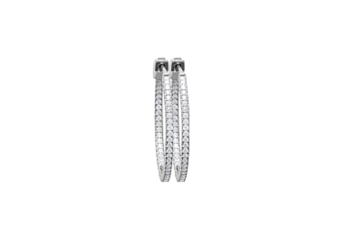 LOOPRHODIUMEARRINGSPLATEDSILVERCZ 925
