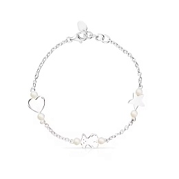 SILVER BRACELET CULTURED PEARLS