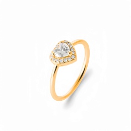 RING 18 KT GOLD PLATED CZ