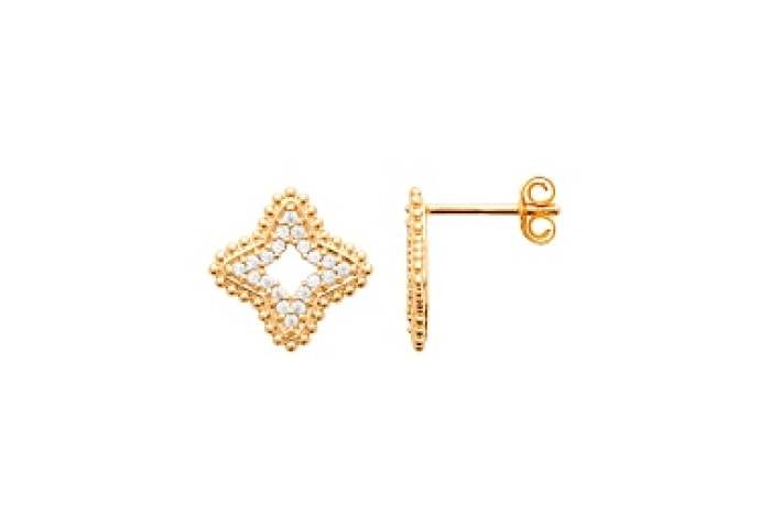 EARRINGSCZ 18 KT GOLD PLATED