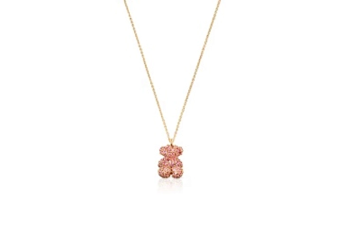 18KT GOLD CHOKER PINK SAPPHIRE 11MM