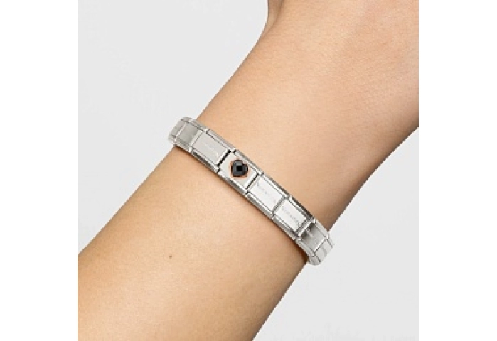 Composable Classic C.Z. SFACCETTATI CUORE acciaio,