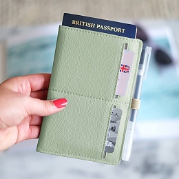 Sage Green Passport Sleeve 