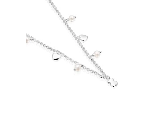 SILVER CHOKER CULTURED PEARL 45CM