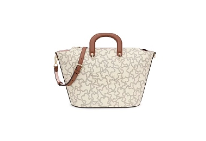 PVC.PU.COT,HANDBAG XL K ICON BEIGE-M