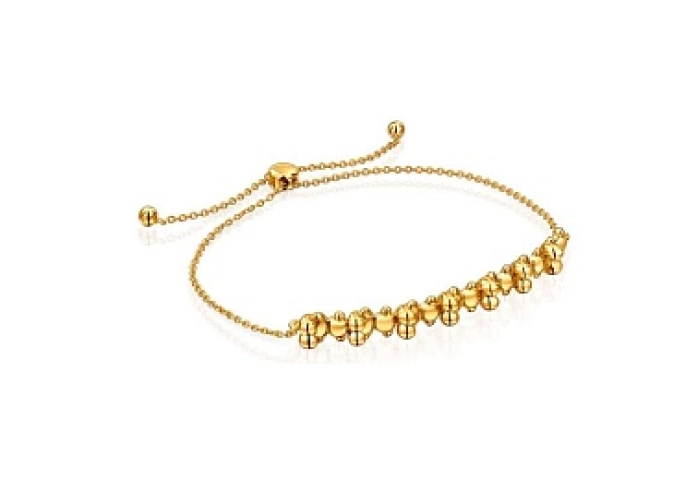 SILVER GOLD PLATED BRACELET 7 BEARS