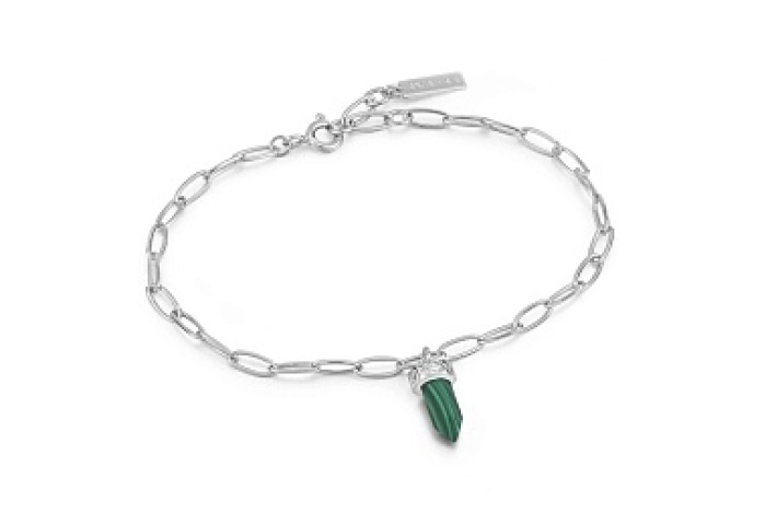 Malachite Point Pendant Bracelet