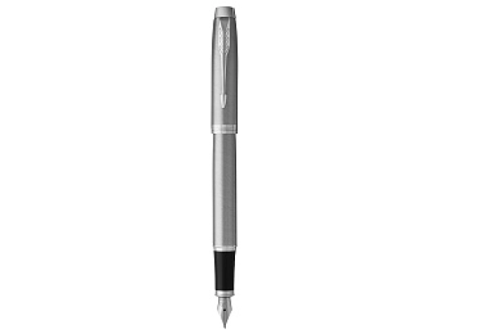 Ручка перьевая Parker &quot;IM Essential Stainless Steel CT&quot; синяя, 0,8мм, подарочная упаковка