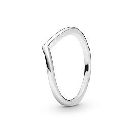 Wishbone silver ring