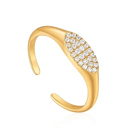 Glam Adjustable Signet Ring