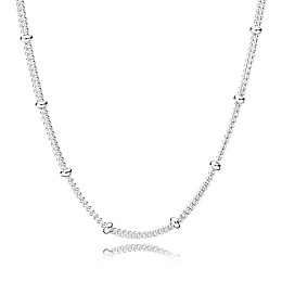 Silver beaded necklace