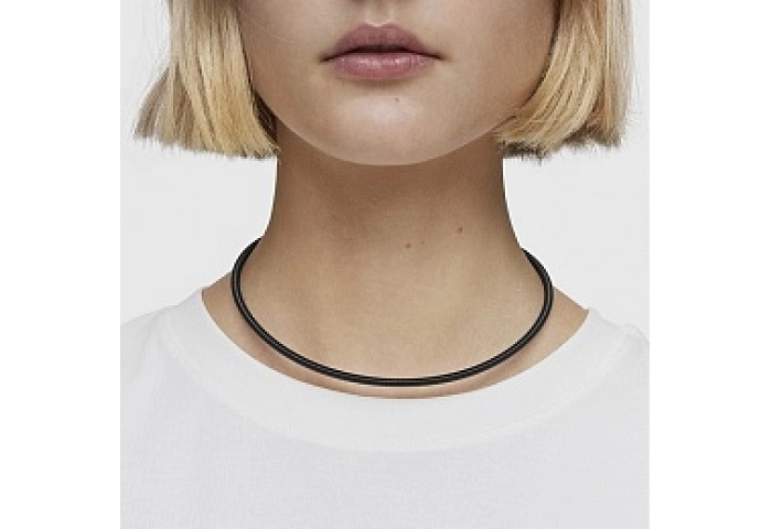 STEEL CHOKER 4MM BLACK MESH TUBE 42CM