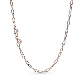 14k Rose gold-plated link necklace
