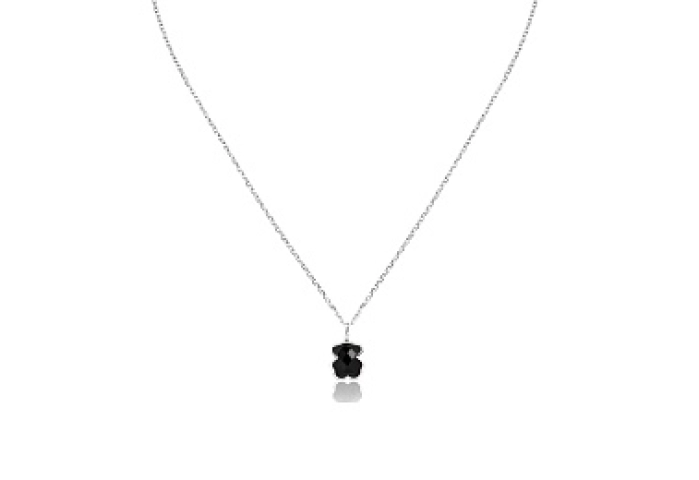 SILVER PENDANT ONYX CHAIN