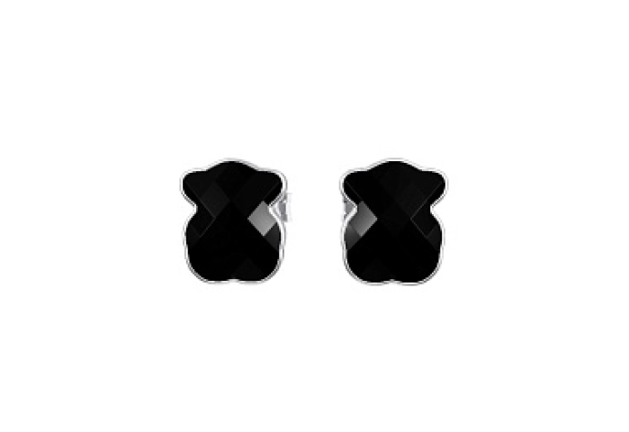 SILVER EARRINGS ONIX GEMSTONES