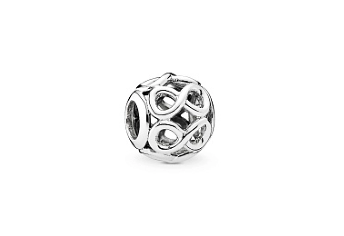 Infinity silver charm