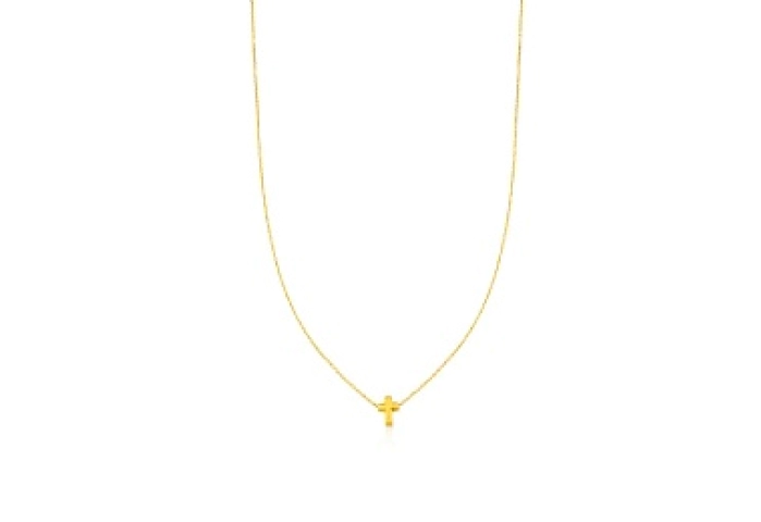 18KT GOLD PENDANT 6MM CHAIN 45CM