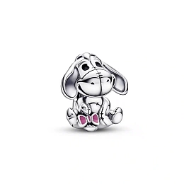 Disney Eyore sterling silver charm with pink and b