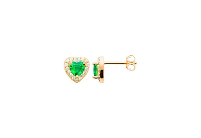EARRINGSCZ SYNTH.STONE18 KT GOLD PLATED