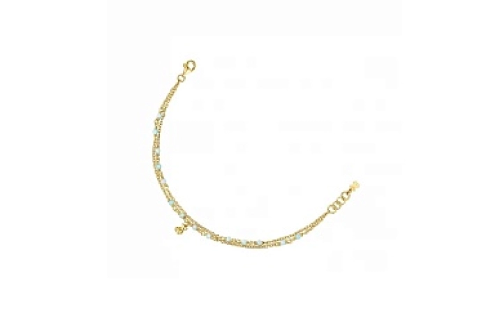 SILVER GOLD PLATED BRACELET AMAZONITE