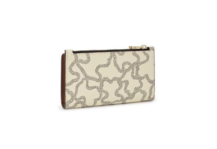 PVC.PU.CO,WALLET S FLAT K ICON BEIGE-M