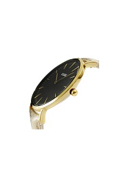 Часы La Bohème с золотым корпусом, золотым кожаным ремешком