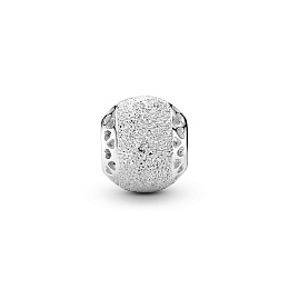 Silver charm with diamond pointing