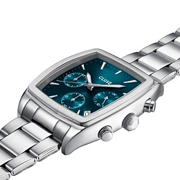 Quartaut Chrono Watch Steel, Blue, Silver Colour