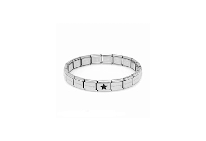Composable Classic SIMBOLI in acciaio Stella NERA