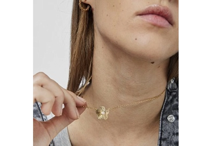SILVER GOLD PLATED CHOKER CULTURED PEARL