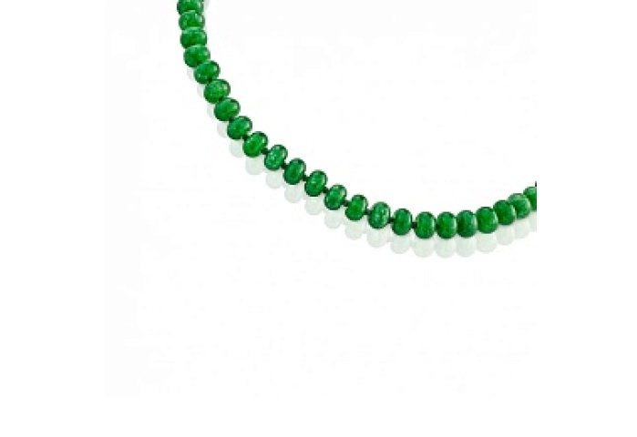 CHOKER GREEN QUARTZITE SILVER GOLDPLATED