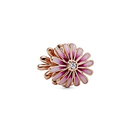Daisy Pandora Rose charm with clear cubiczirconia 