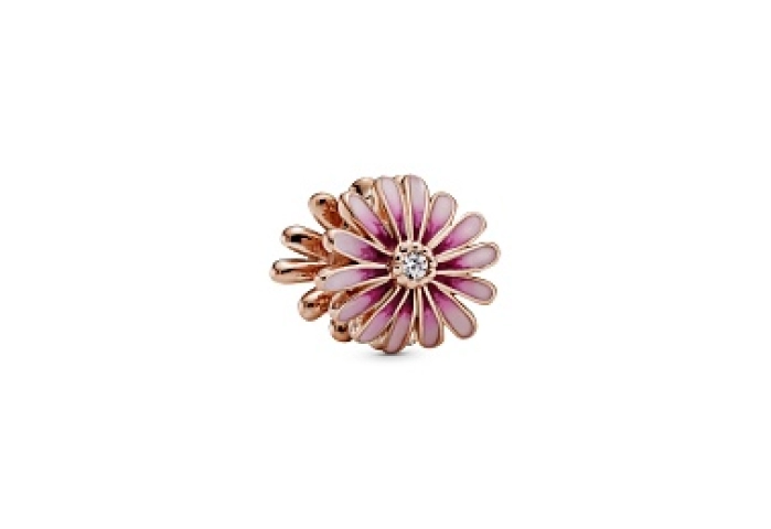 Daisy Pandora Rose charm with clear cubiczirconia 