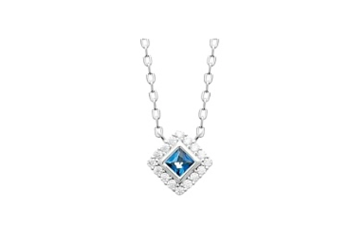NECKLACERHODIUMSYNTH.STONEPLATEDSILVERCZ925