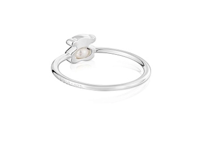 SILVER RING 8MM BEAR CULTURED PEARL N14
