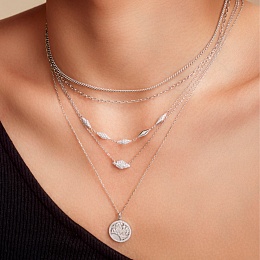 Silver Pavé Sparkle Necklace