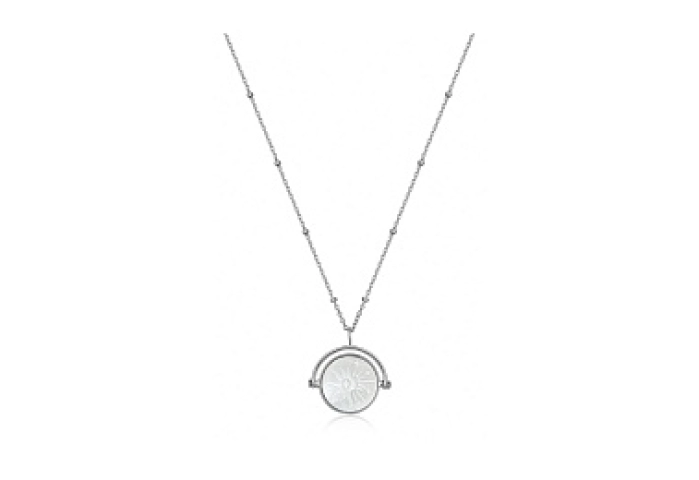 Sunbeam Emblem Silver Necklace