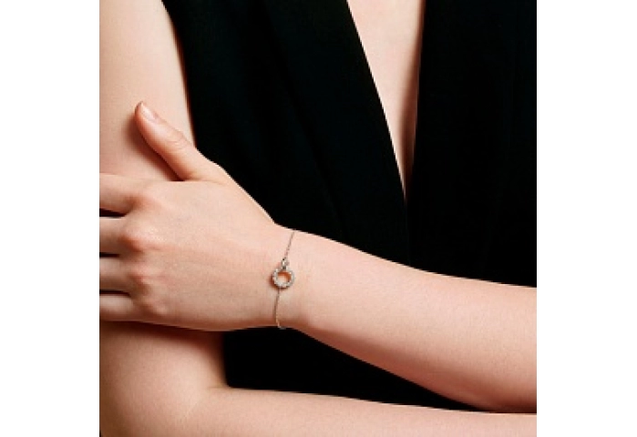 Silver Interlinked Circles Pavé Bracelet