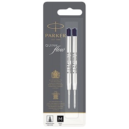 Стержень шариковый объемный Parker &quot;QuinkFlow Ball Point&quot; черный, 98мм, 1,0мм, метал. корпус, 2шт., 