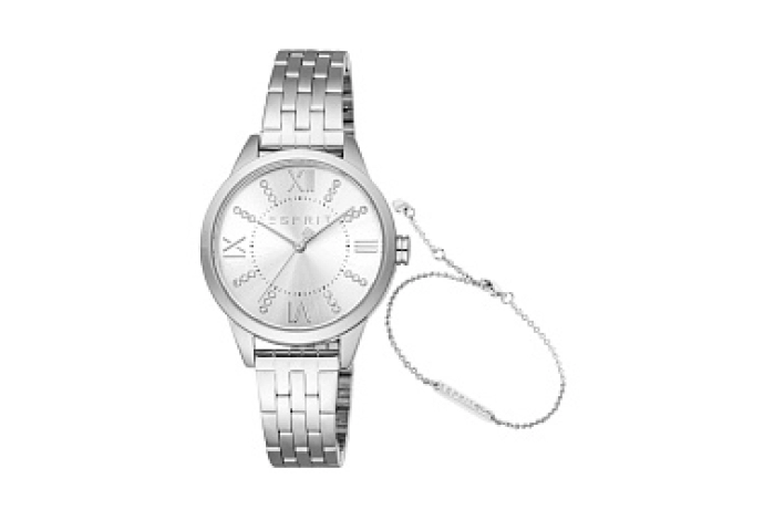 ESPRITCase,Bracelet,SilverWomen3 Hands,Dial,Watch,Stainless5 ATMSilverSteelColorMetal
