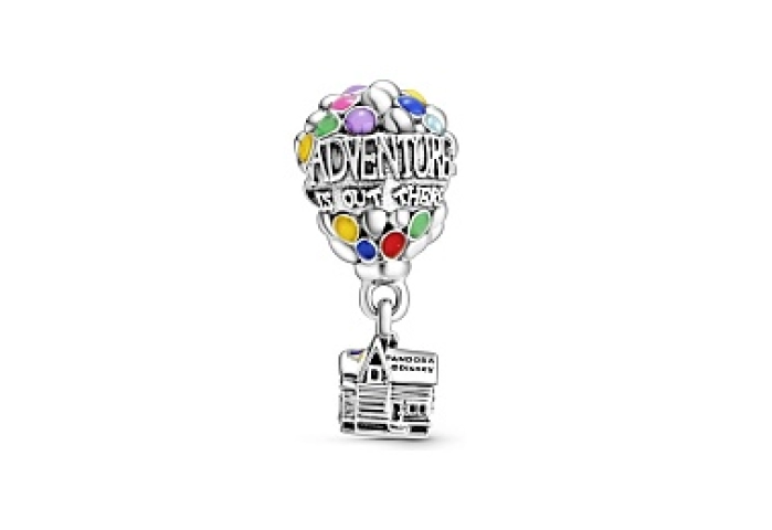 Disney Up balloon sterling silver charm with blue,